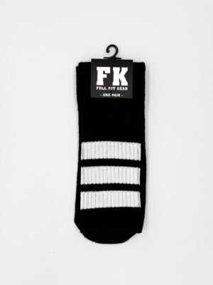FK SPORT HIGH CALF STRIPED SOCKS<span> - </span>BLACK/WHITE, O/S