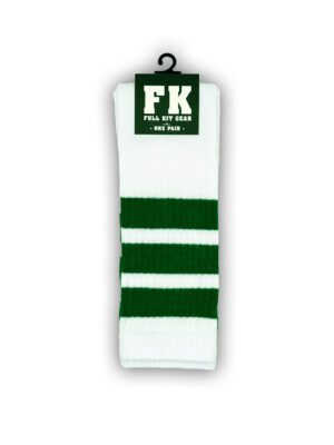 FK SPORT HIGH CALF STRIPED SOCKS<span> - </span>white/green, O/S