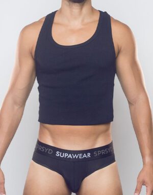 CROPPED RIBBED TANK - black or white<span> - </span>Black, M