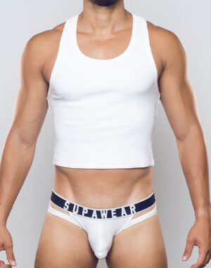 CROPPED RIBBED TANK - black or white<span> - </span>White, S