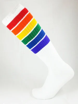 FK SPORT HIGH CALF RAINBOW SOCKS<span> - </span>White, O/S