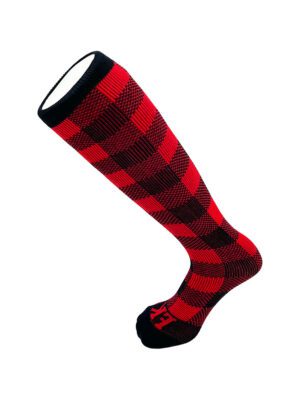 FK SPORT PLAID SOCKS<span> - </span>RED/BLK, O/S