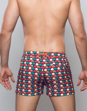 S50 Swim Shorts - Retro Red Print<span> - </span>Red, M