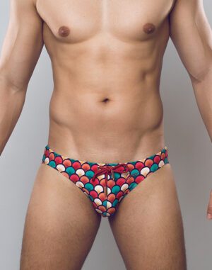 V20 Swim Brief - Retro Red Print<span> - </span>Red, M