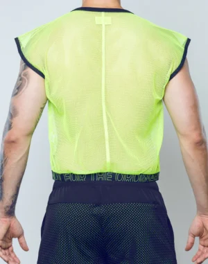 Neon Mesh Top<span> - </span>NEON GREEN, M