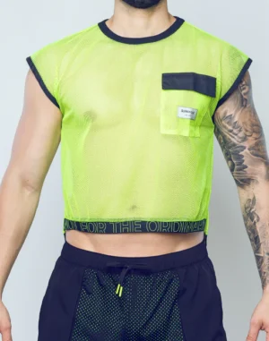 Neon Mesh Top<span> - </span>NEON GREEN, XS