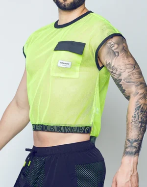 Neon Mesh Top<span> - </span>NEON GREEN, S