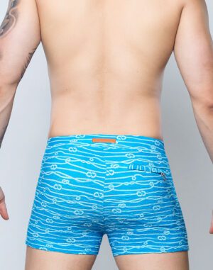V60 Swim Trunk - Textured Fabric-Manrope Print - V60001NEMB<span> - </span>Blue, L