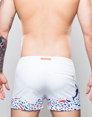 S50 Seascape Print Swim - White<span> - </span>White, M