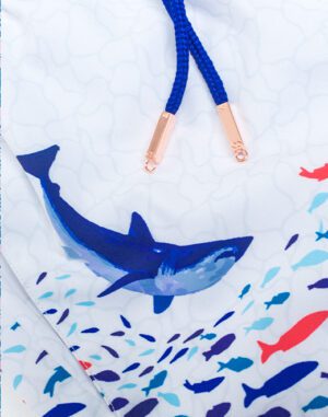 S50 Seascape Print Swim - White<span> - </span>White, L