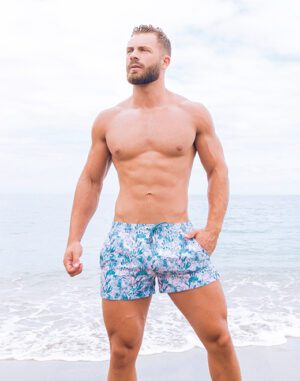 S50 Coral Print Swim - Teal