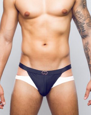 BLK Label #5- Swim Brief - Black and White<span> - </span>Black/White, M