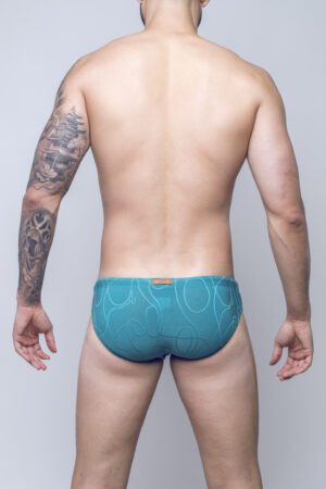 V10 Ripple Textured Swim Brief<span> - </span>Green, M