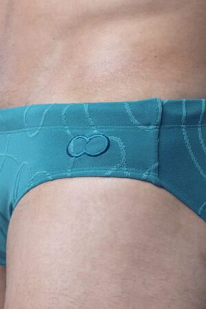 V10 Ripple Textured Swim Brief<span> - </span>Green, S