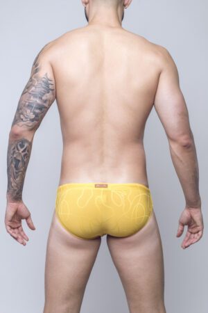 V10 Ripple Textured Swim Brief<span> - </span>Yellow, M