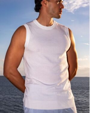 SAPPHIRE KNIT VEST<span> - </span>White, S