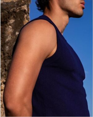 SAPPHIRE KNIT VEST<span> - </span>Navy, XL