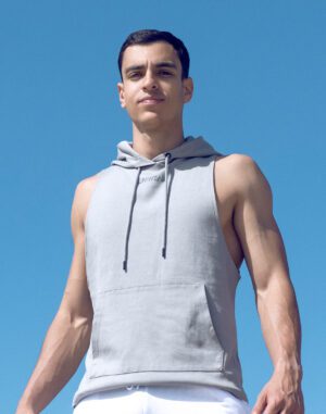 Sleeveless Hoodie - 2 colors<span> - </span>GREY, L