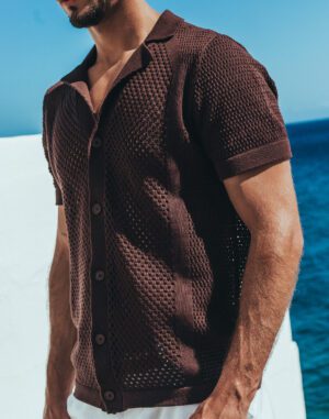 Amalfi Knitted Shirt<span> - </span>Cocoa Black, L