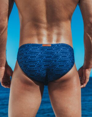 V20 Printed Signature Swim Briefs -  Navy<span> - </span>Navy, S