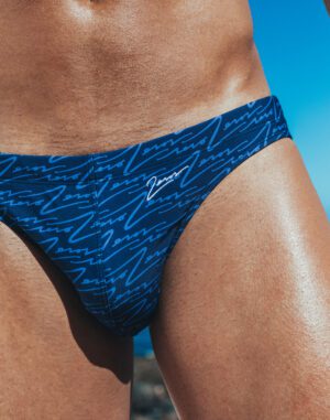 V20 Printed Signature Swim Briefs -  Navy<span> - </span>Navy, M
