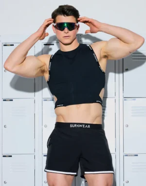 SPR Performance Cropped Tank<span> - </span>Black, XL