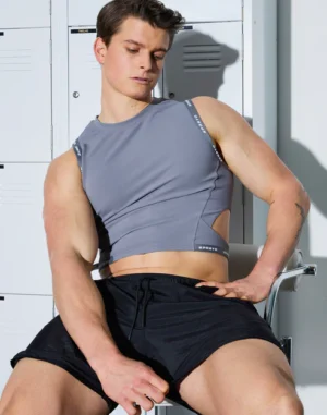 SPR Performance Cropped Tank<span> - </span>GREY, L