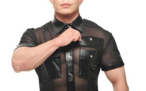 CORPORAL-Muscle Police Officer Top-Black