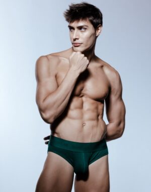 Ribbed Brief - Emerald, Black or Green