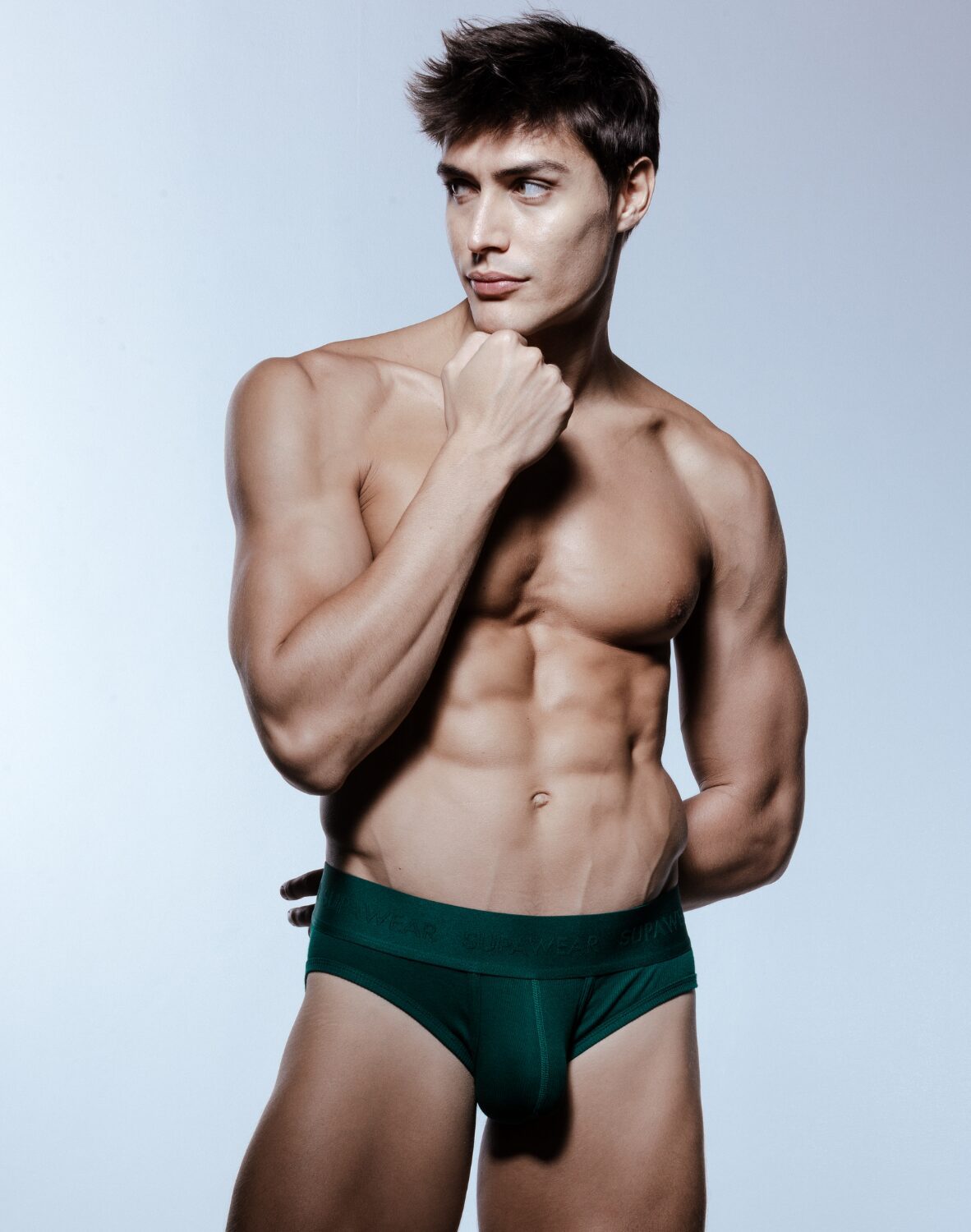 Ribbed Brief - Emerald, Black or Green