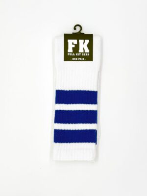 FK SPORT HIGH CALF STRIPED SOCKS<span> - </span>white/blue, O/S