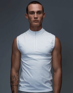 Gym2Street Half Zip Vest<span> - </span>White, S