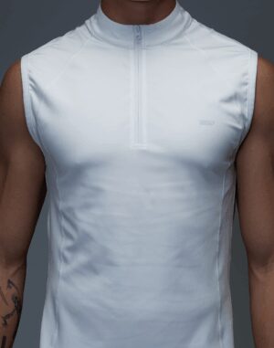 Gym2Street Half Zip Vest<span> - </span>White, L