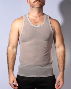FK SPORT Echo Mesh Tank Tops-3 COLORS<span> - </span>GREY, M