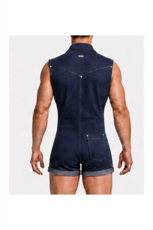 CABO Sleeveless Muscle Romper<span> - </span>DENIM BLUE, S