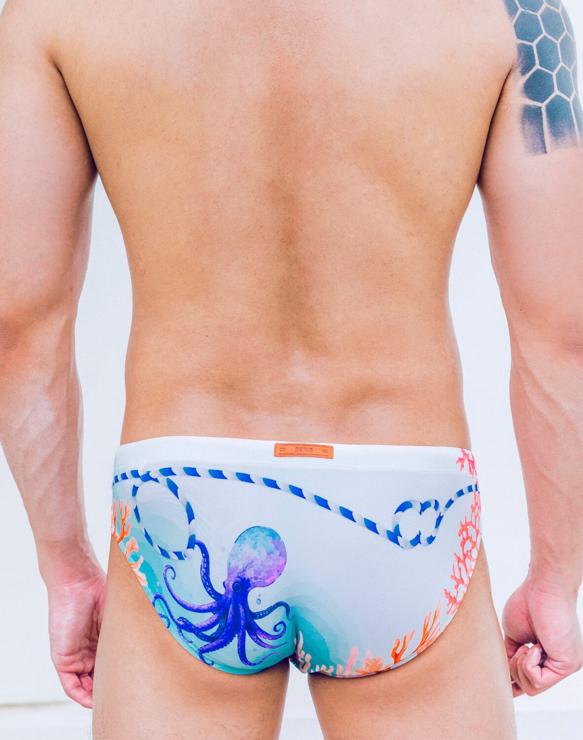 V10 Coralscape Blue Swim Brief - Image 14