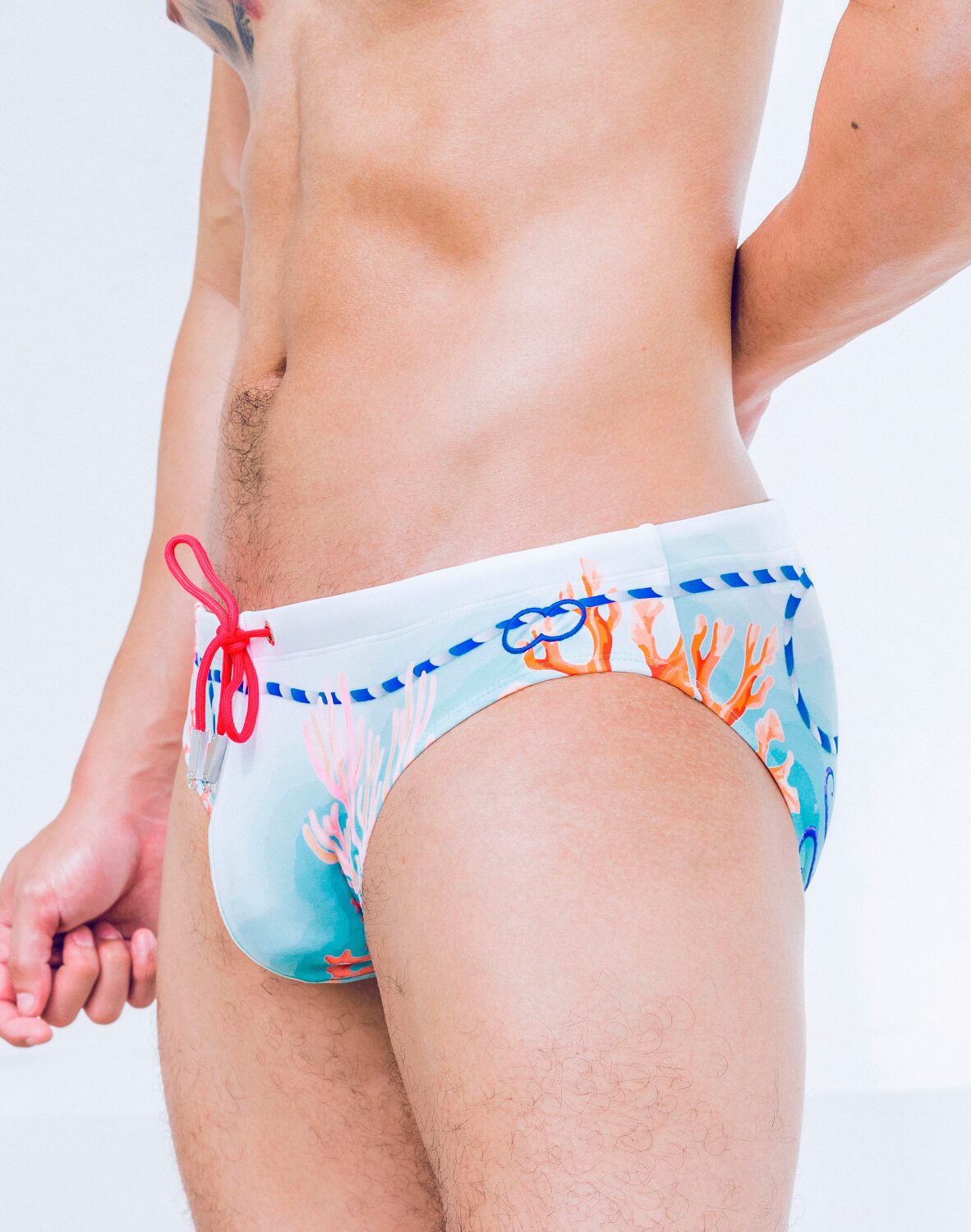 V10 Coralscape Blue Swim Brief - Image 3