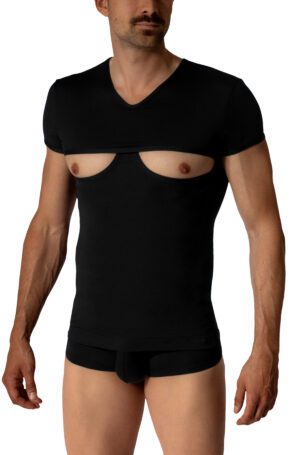 M2674 2-12087 Cutout V-Neck Shirt