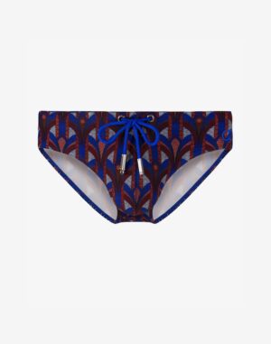V20 Deco Maroon/Blue Swim Brief