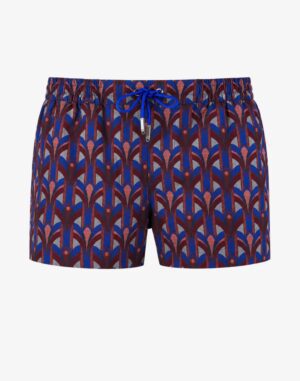 S50 Deco Maroon/Blue Swim Shorts