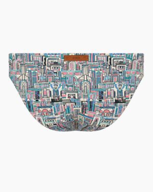 V20 Deco District Swim Briefs<span> - </span>Pink/Green, M