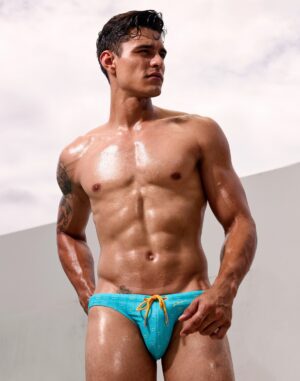 S50 Deco Crest Blue Swim Brief